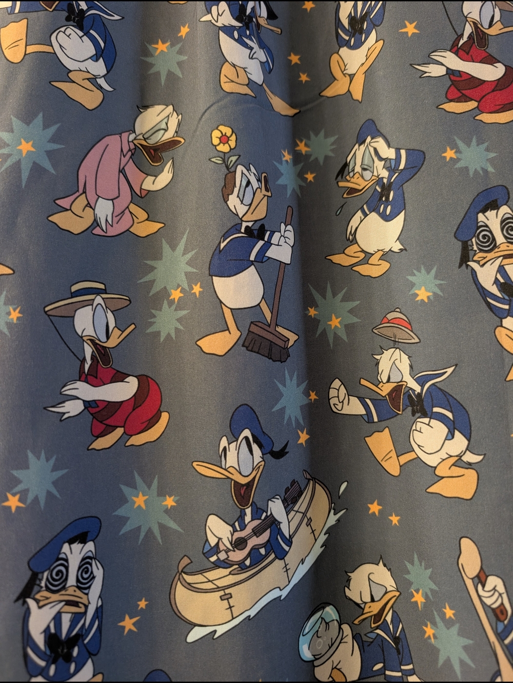 RSVLTS Navy Short-Sleeve Button-Down Shirt with Cartoon Print Size Youth Large - Picture 5 of 5